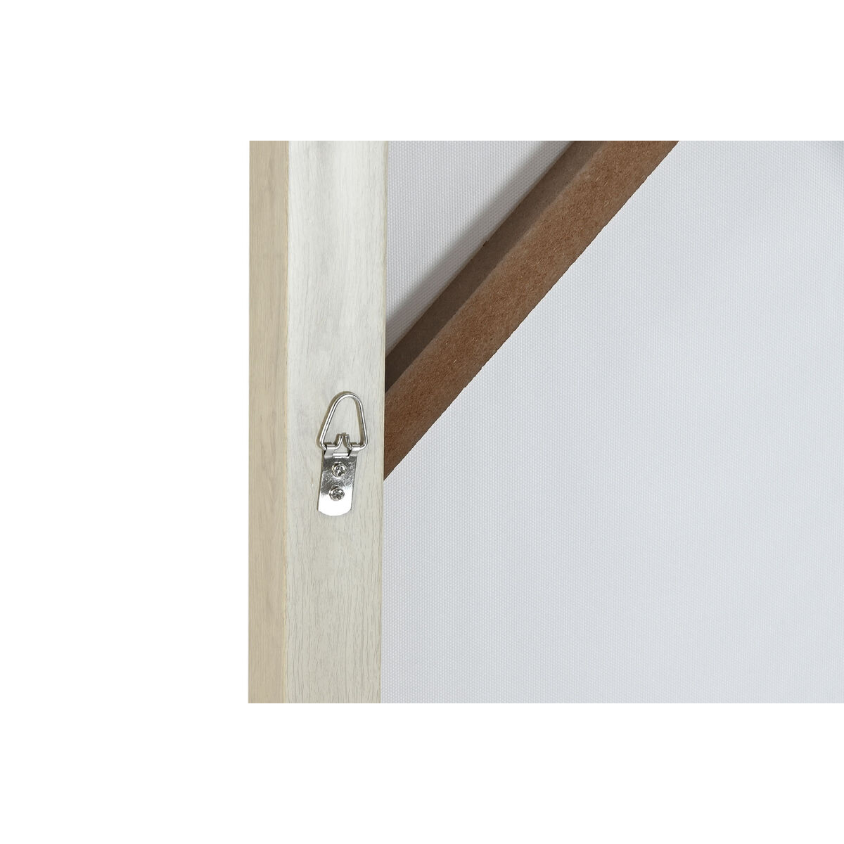 Canvas Home ESPRIT White Beige Dress Scandinavian 82,5 x 3,5 x 82,5 cm (2 Units)