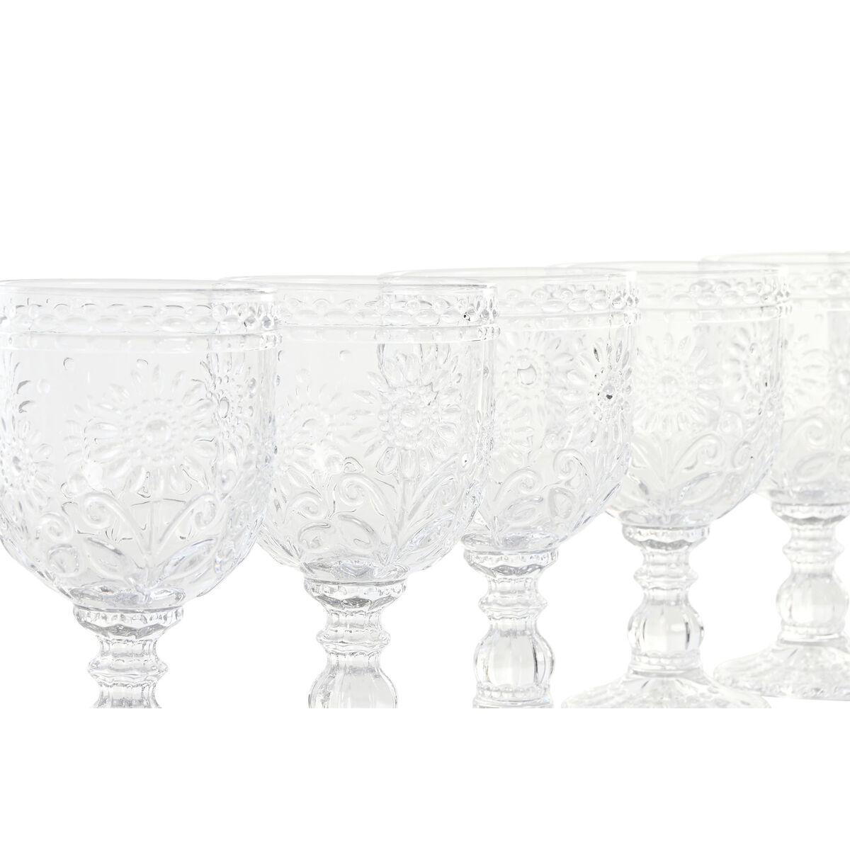 Set of cups Home ESPRIT Transparent Crystal 270 ml (6 Units)