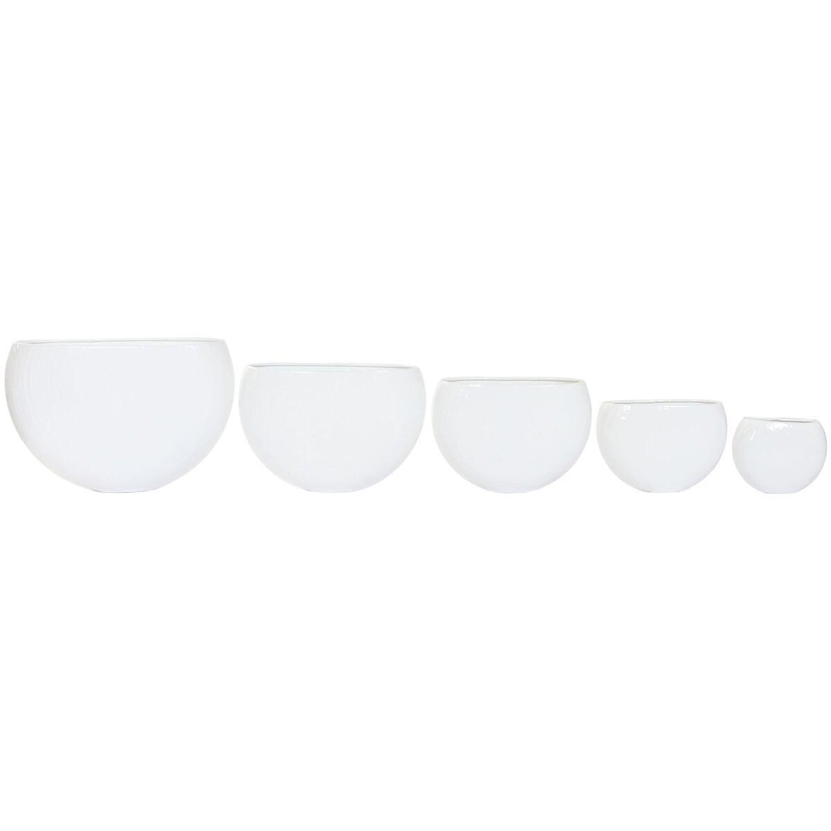Planter Home ESPRIT White Aluminium 54 x 24 x 36 cm 54 x 25 x 36 cm (5 Units)