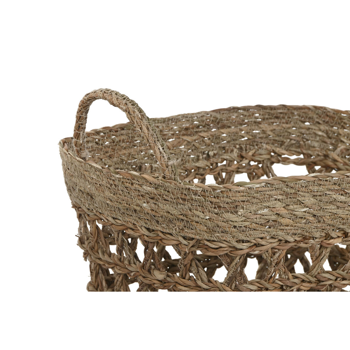 Basket set Home ESPRIT Natural Seagrass Tropical (3 Pieces)