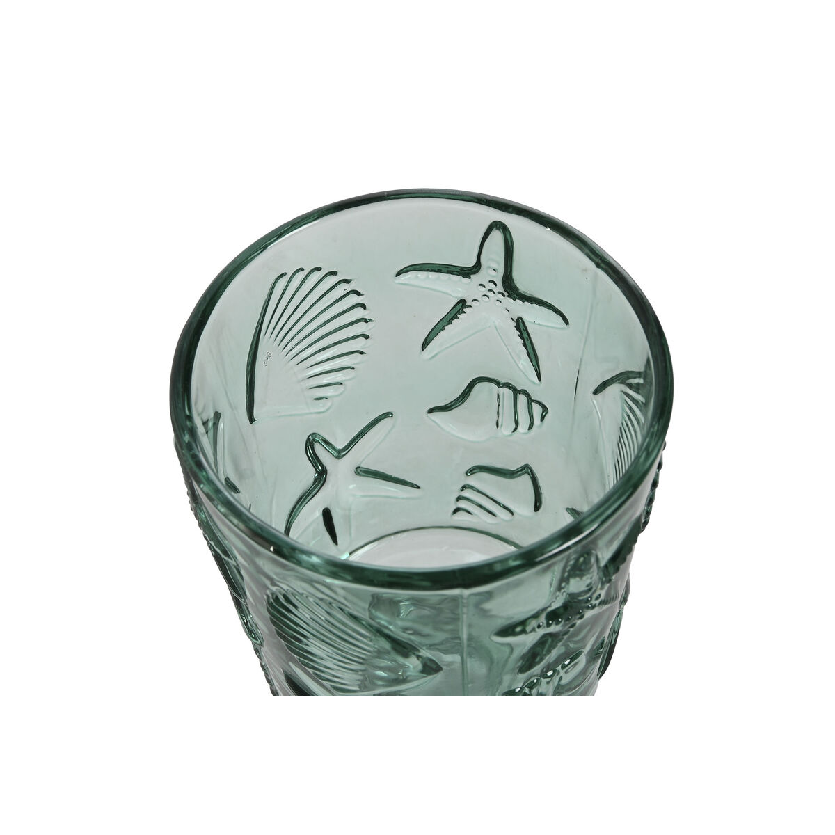 Set of cups Home ESPRIT Turquoise Crystal 345 ml (6 Units)