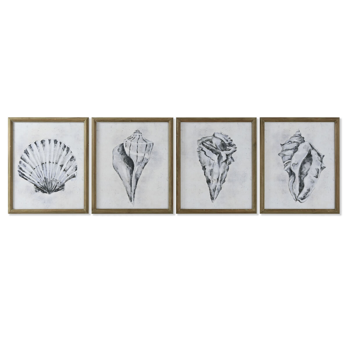 Painting Home ESPRIT Grey Natural 50 x 2,5 x 60 cm (4 Units)