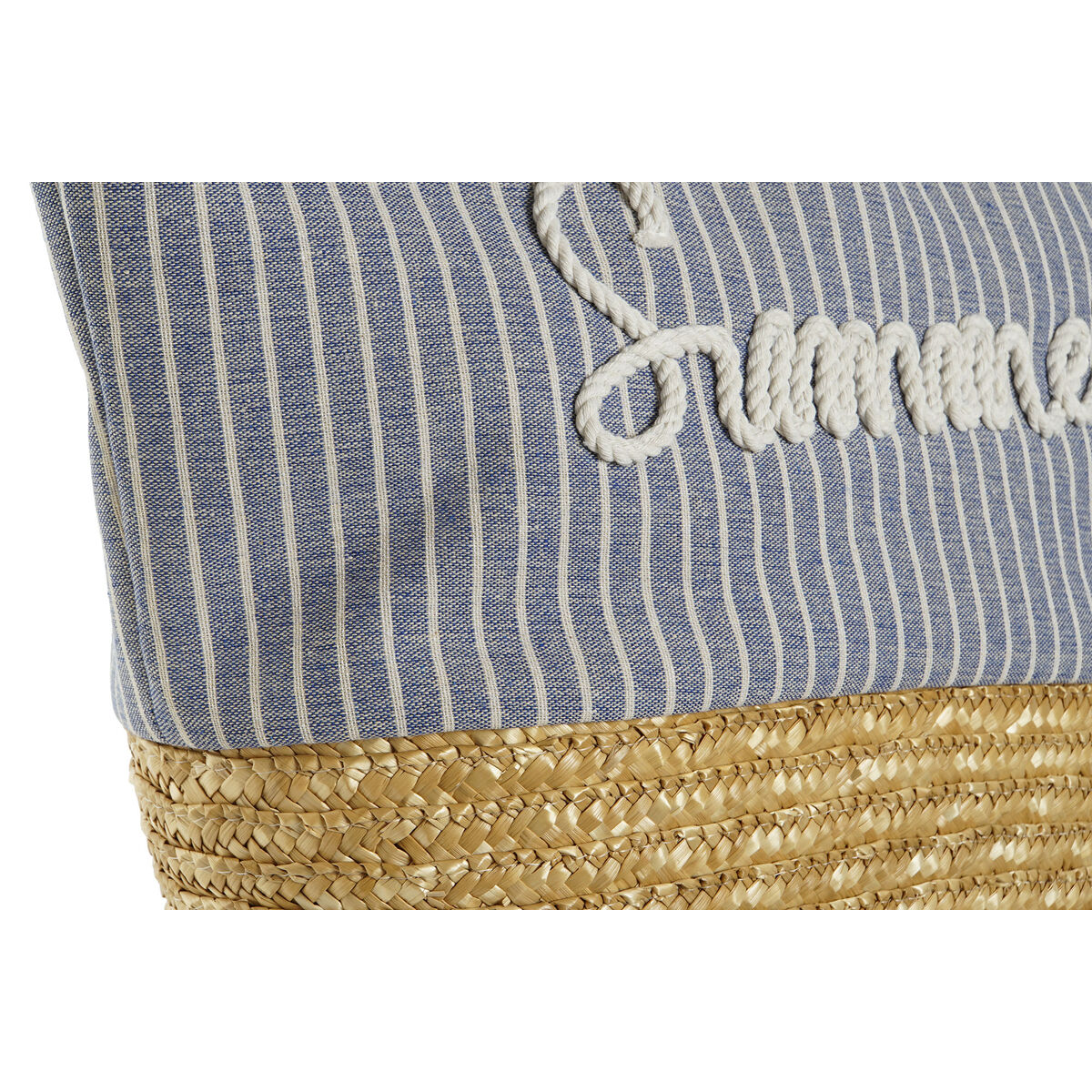 Women’s Handbag Home ESPRIT Blue Beige Natural 52 x 16 x 33 cm (2 Units)