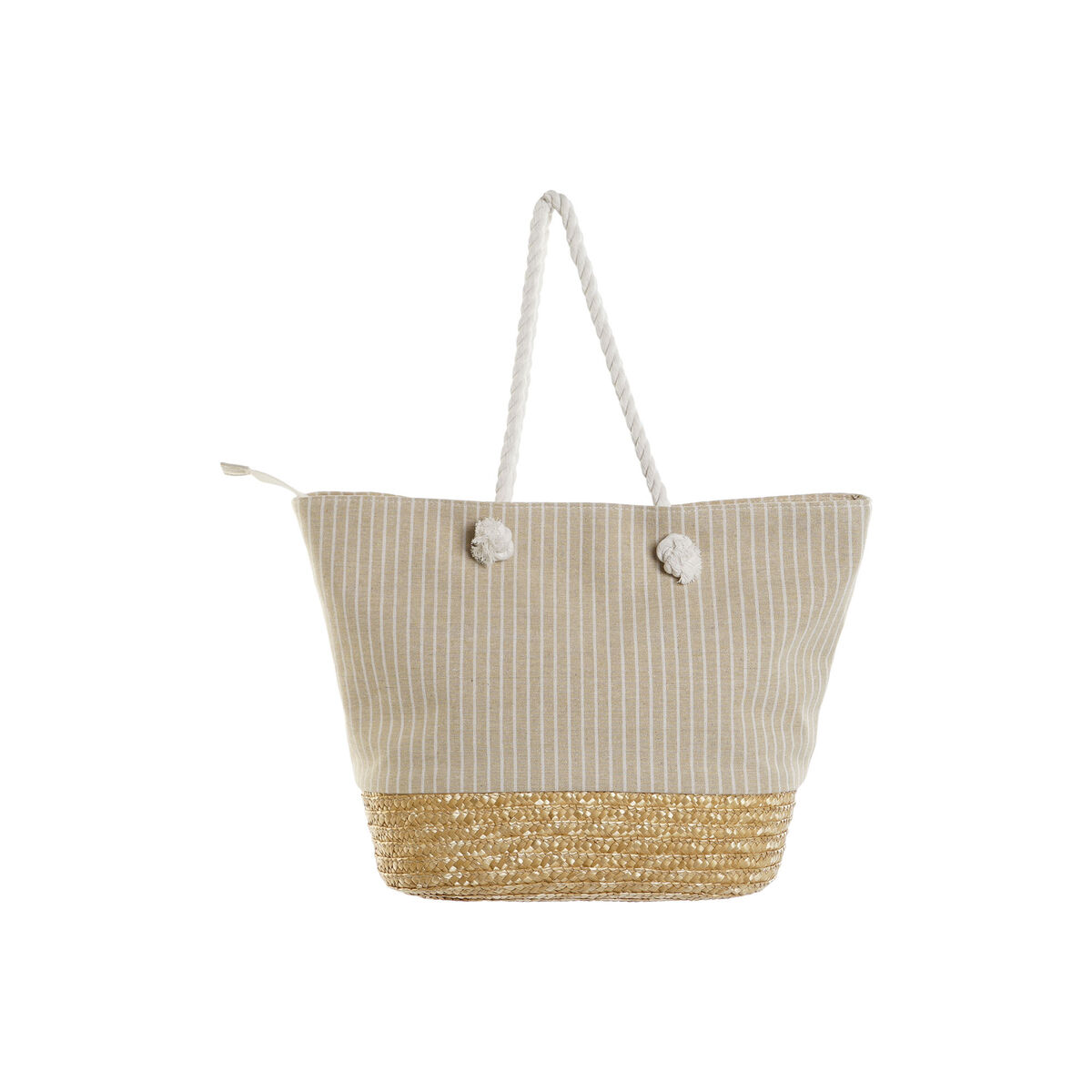 Women’s Handbag Home ESPRIT Blue Beige Natural 52 x 16 x 33 cm (2 Units)