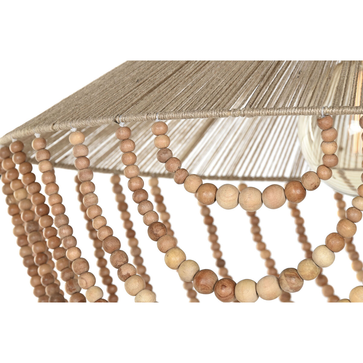 Ceiling Light Home ESPRIT Light brown Jute Wood 67 x 67 x 70 cm