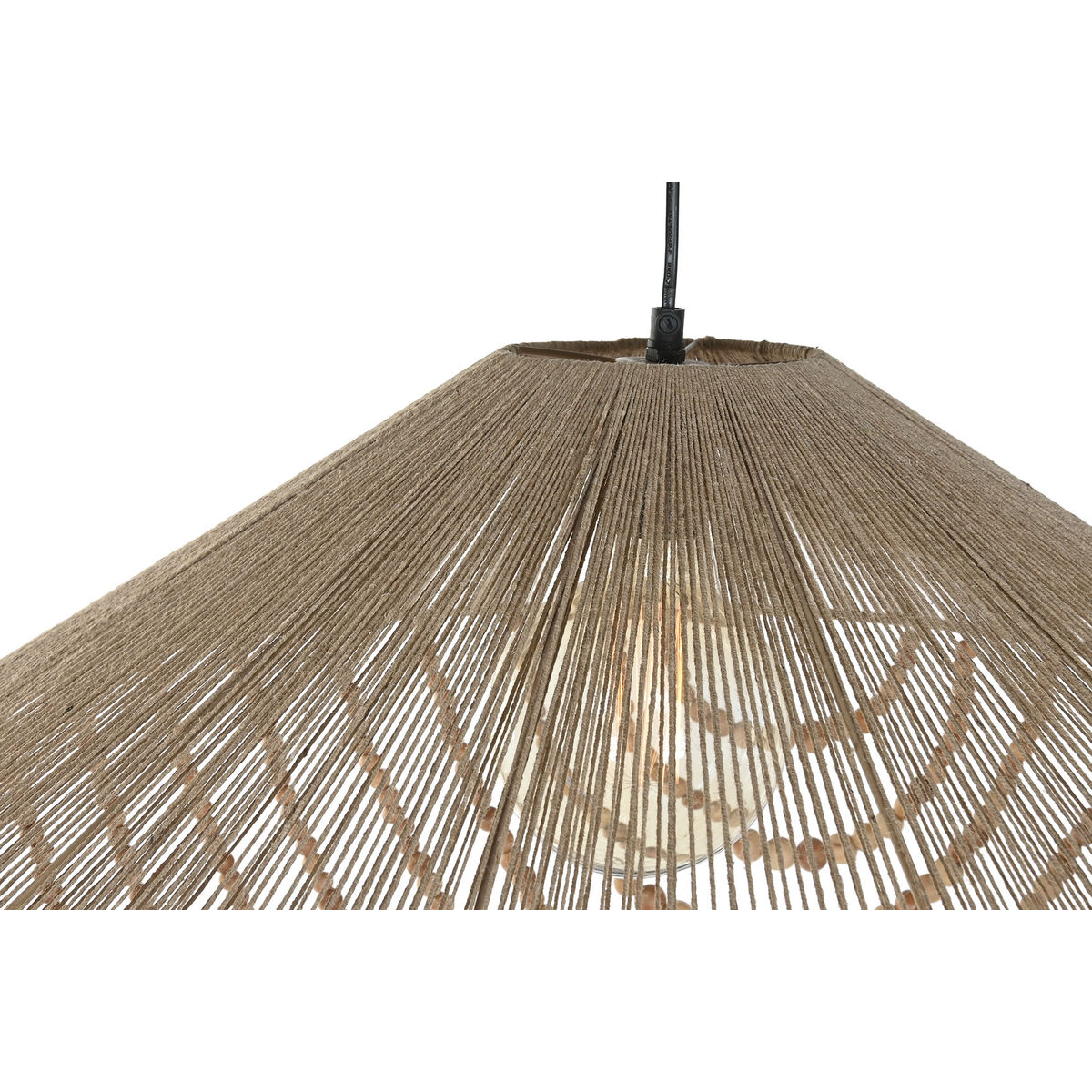 Ceiling Light Home ESPRIT Light brown Jute Wood 67 x 67 x 70 cm