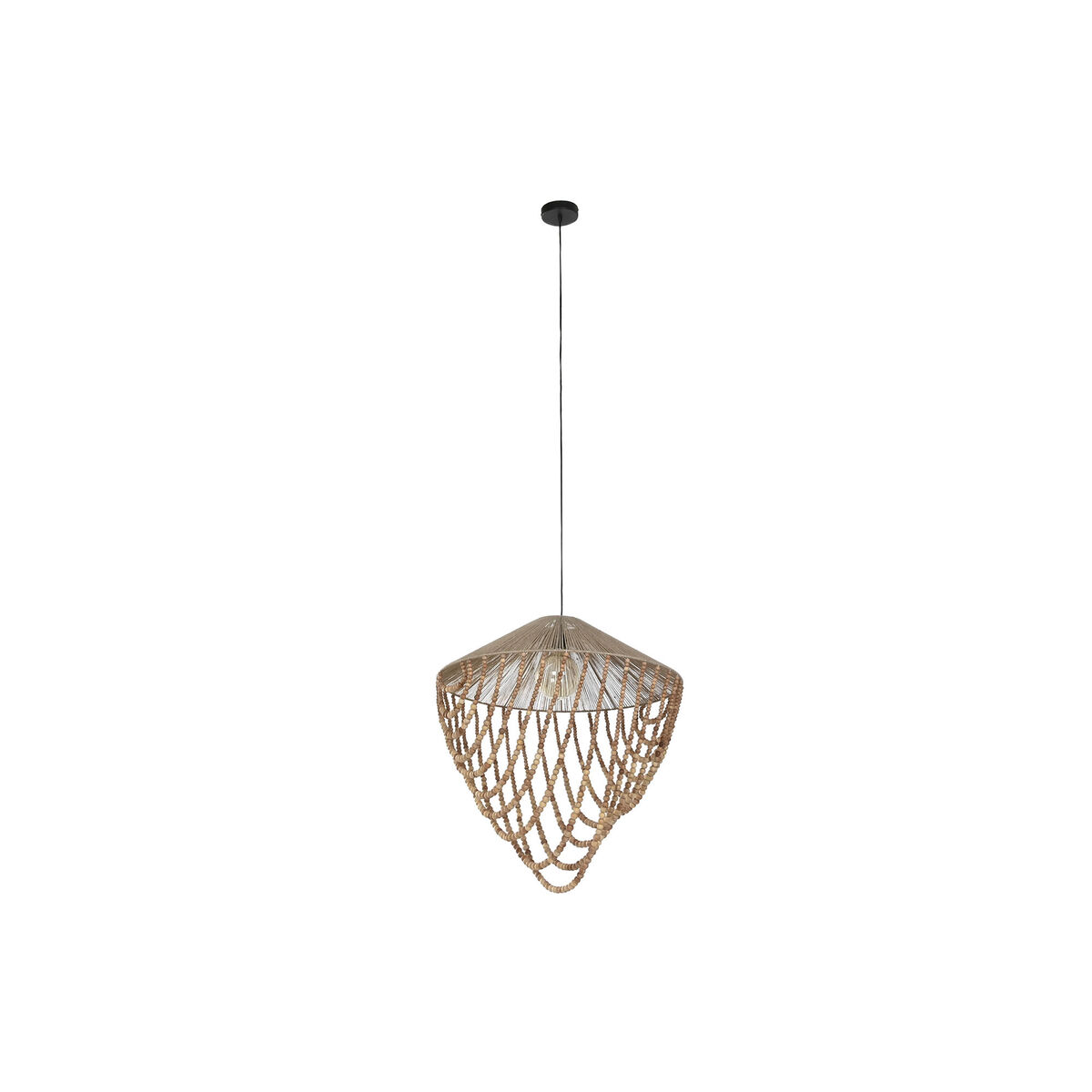 Ceiling Light Home ESPRIT Light brown Jute Wood 67 x 67 x 70 cm Ceiling Light Home ESPRIT Light brown Jute Wood 67 x 67 x 70 cm
