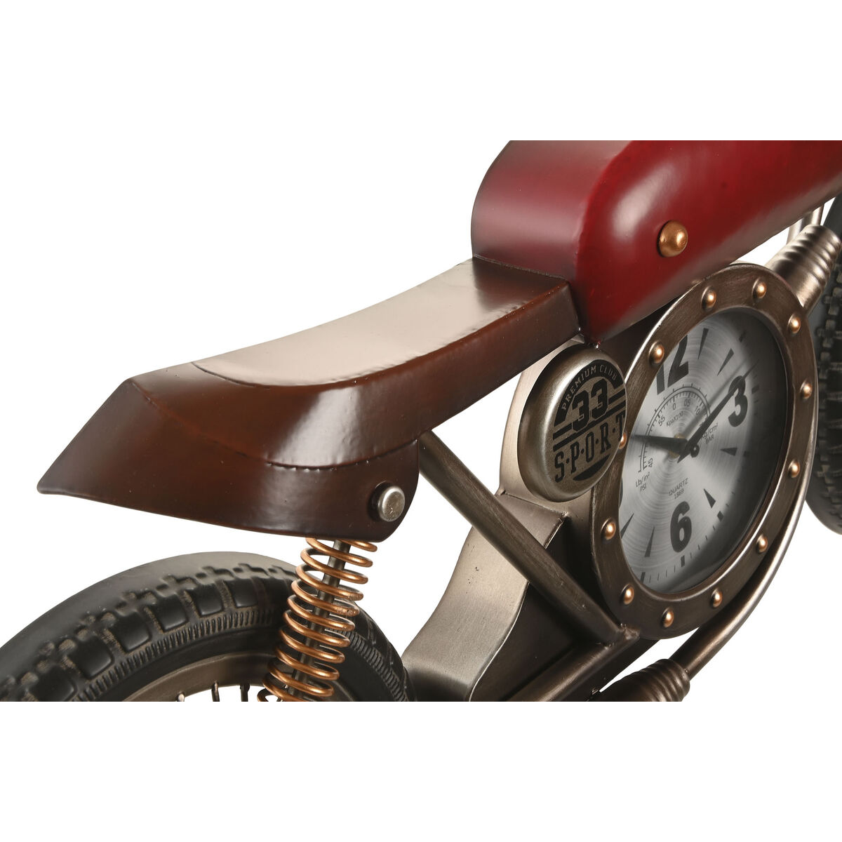 Wall Clock Home ESPRIT Red Golden PVC Metal Motorbike Vintage 95 x 12 x 43,5 cm