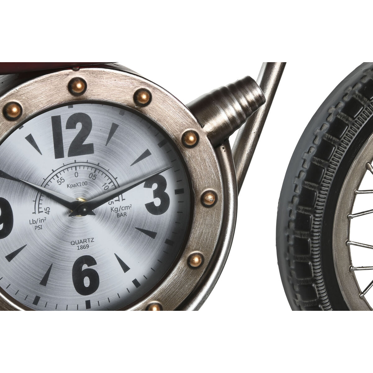 Wall Clock Home ESPRIT Red Golden PVC Metal Motorbike Vintage 95 x 12 x 43,5 cm
