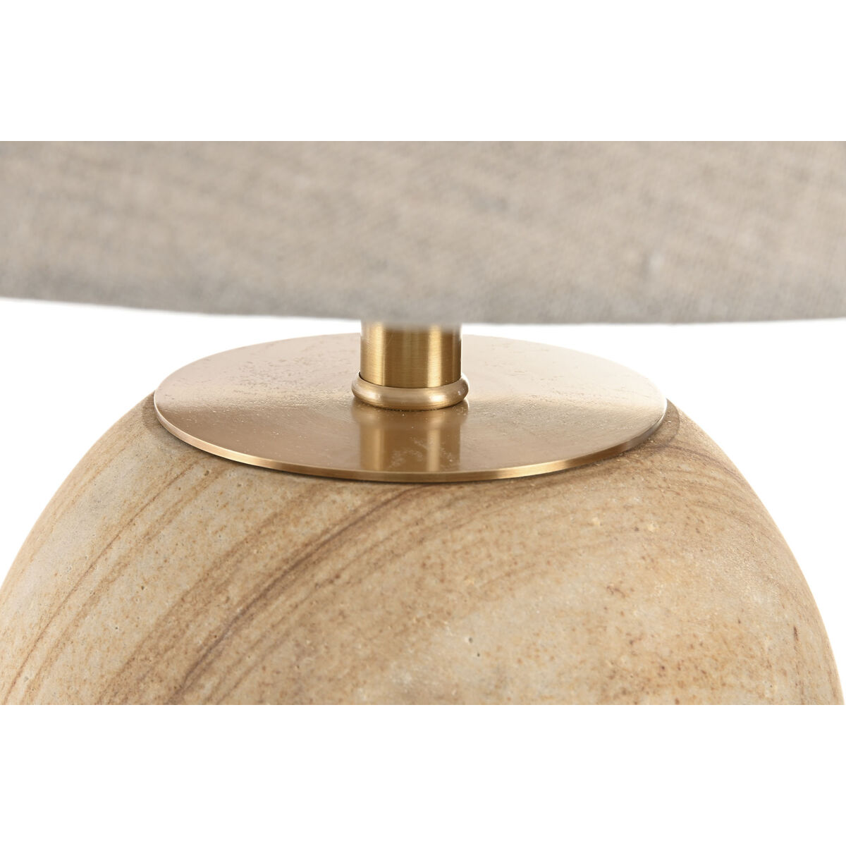 Desk lamp Home ESPRIT Beige Golden Natural 50 W 220 V