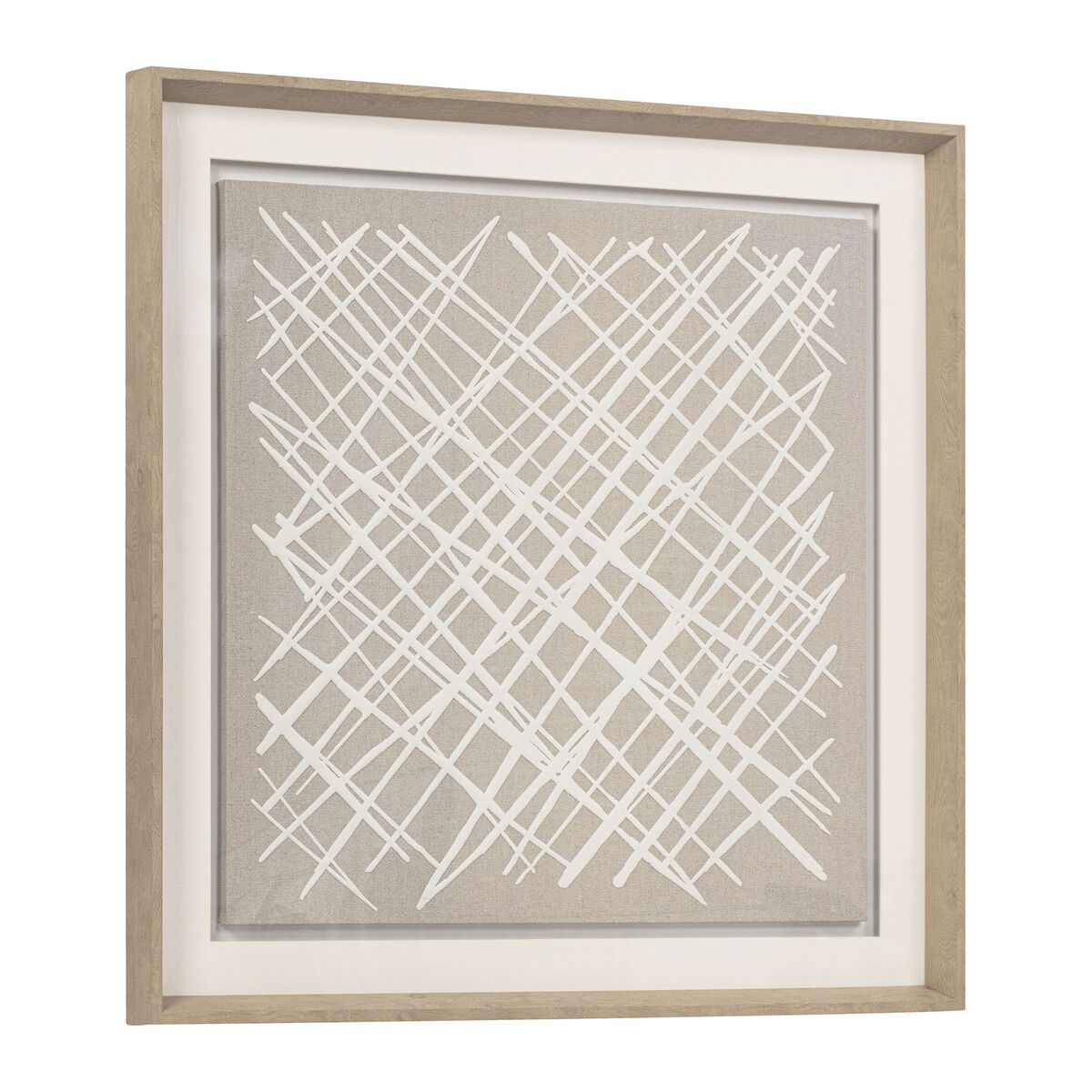 Painting Home ESPRIT White Beige Abstract Urban 80 x 5 x 80 cm (2 Units)