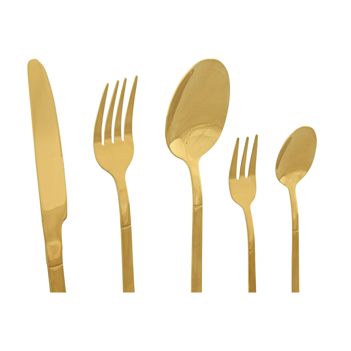 Cutlery Home ESPRIT Golden Stainless steel 17 x 7 x 24 cm 20 Pieces