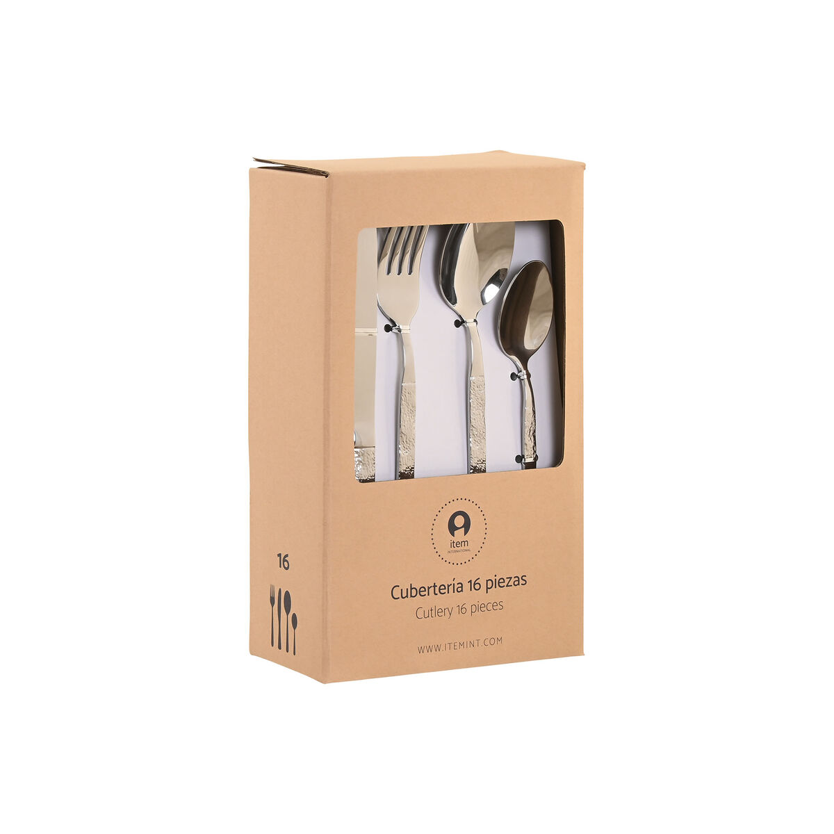 Cutlery Home ESPRIT Silver Stainless steel 15 x 7 x 24 cm 16 Pieces