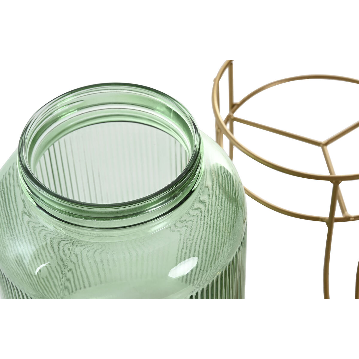 Water Dispenser Home ESPRIT Green Golden Metal Crystal 4 L 16 x 16 x 24,6 cm