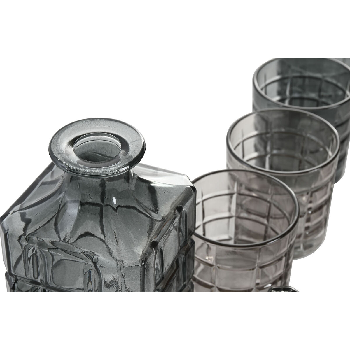 Set of glasses with bottle Home ESPRIT Grey Crystal Urban 900 ml