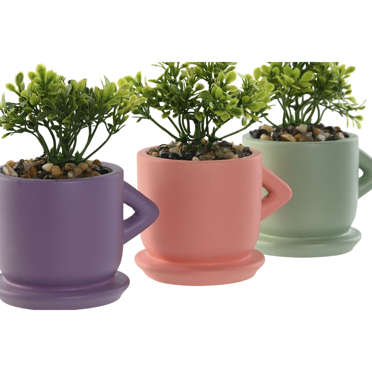 Decorative Plant Home ESPRIT Polyethylene Cement Urban 9 x 7 x 12 cm (3 Units)