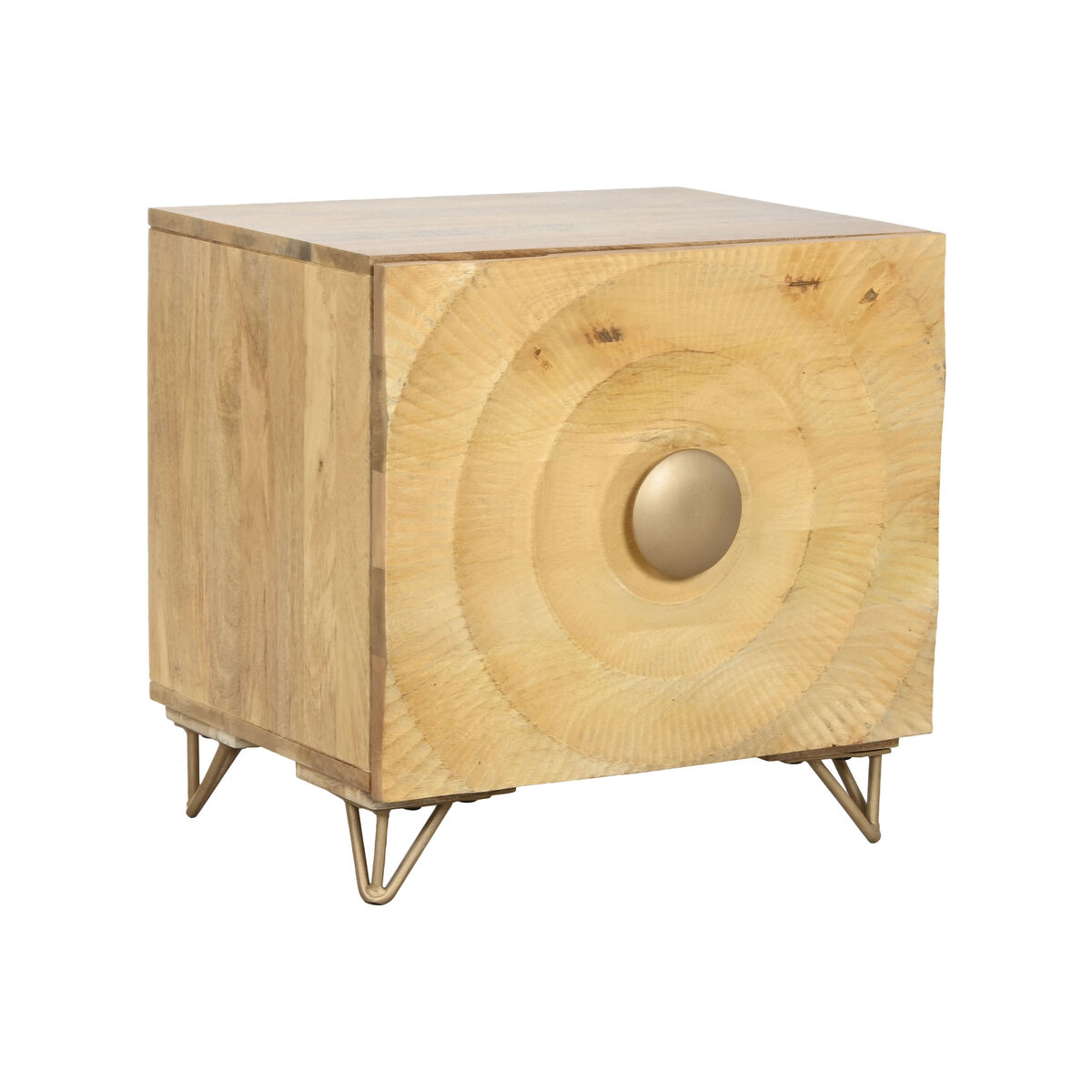 Nightstand Home ESPRIT Golden Natural 50 x 40 x 50 cm Nightstand Home ESPRIT Golden Natural 50 x 40 x 50 cm