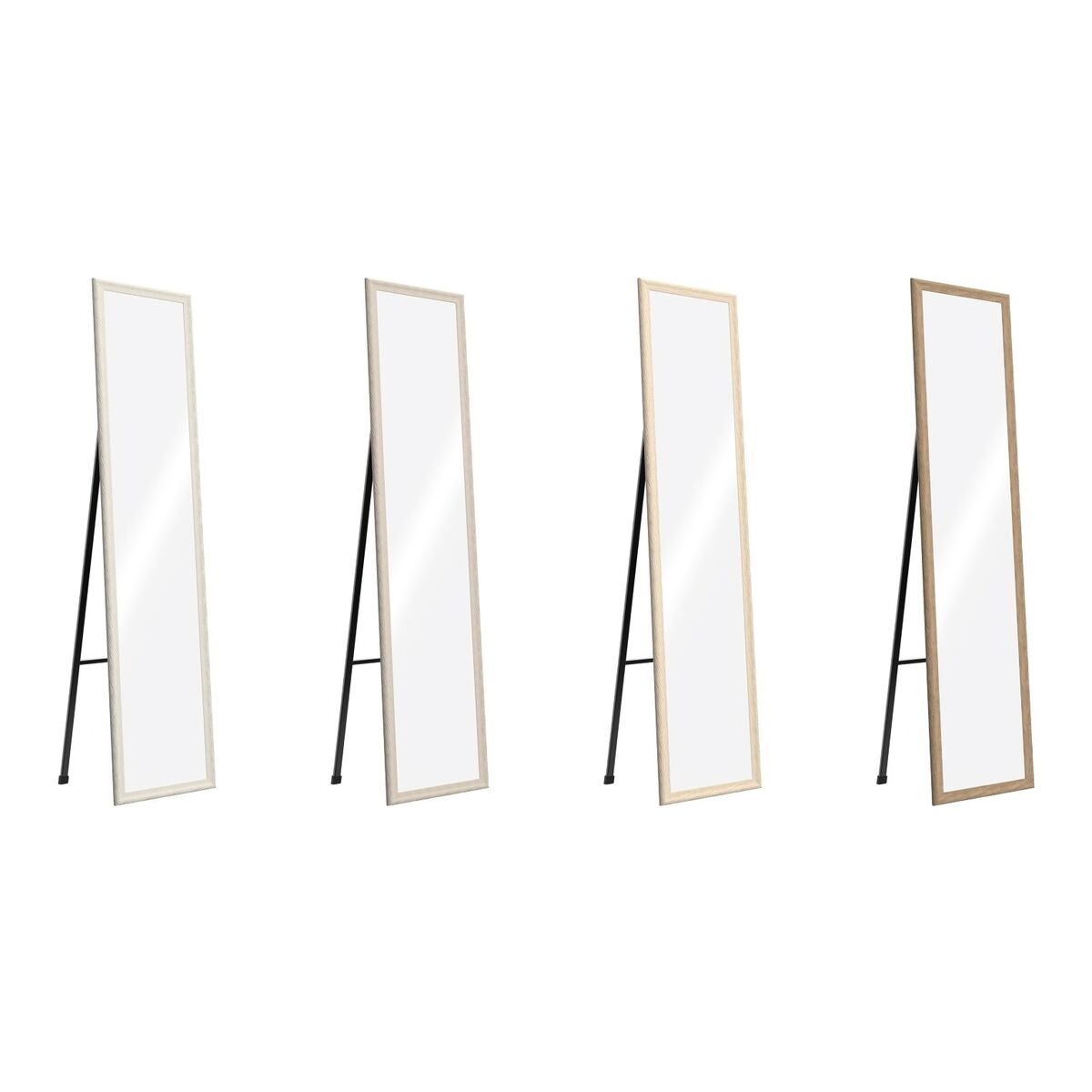 Dressing Mirror Home ESPRIT Brown Beige Grey Crystal polystyrene 35,5 x 40 x 156 cm (4 Units)