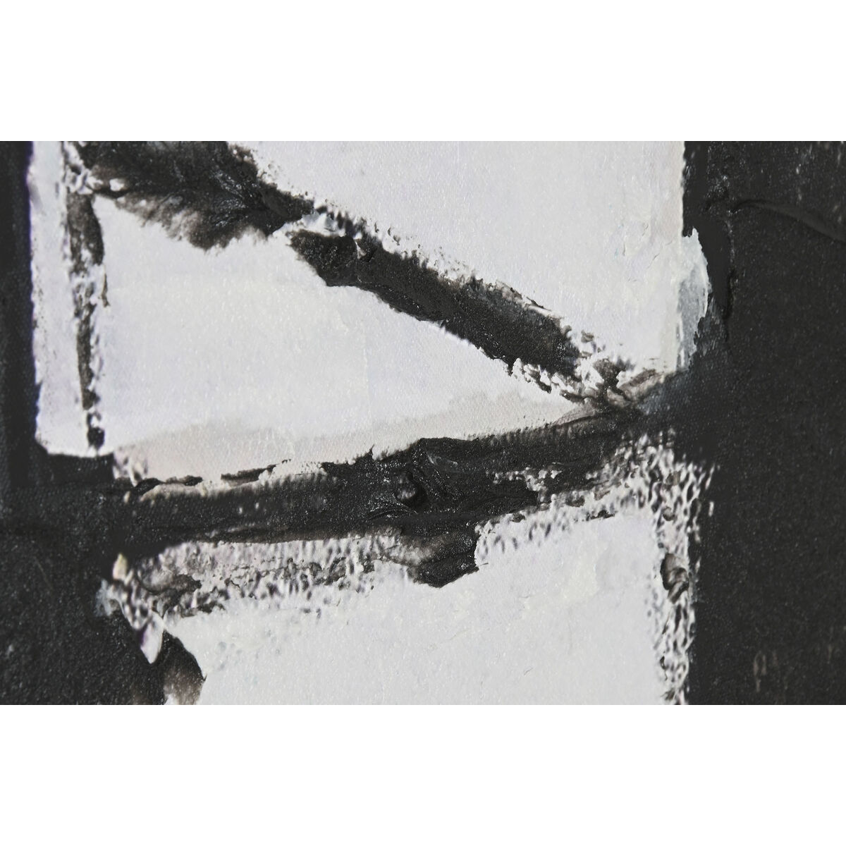 Painting Home ESPRIT White Black Abstract 123 x 4,3 x 183 cm (2 Units)