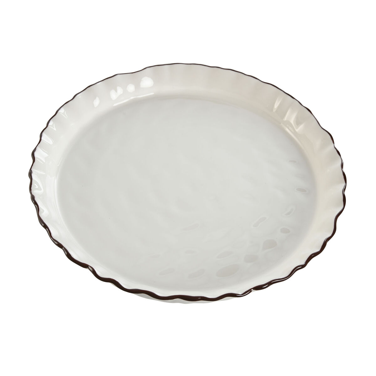 Flat Plate Home ESPRIT White Brown Porcelain 26 x 26 x 11 cm