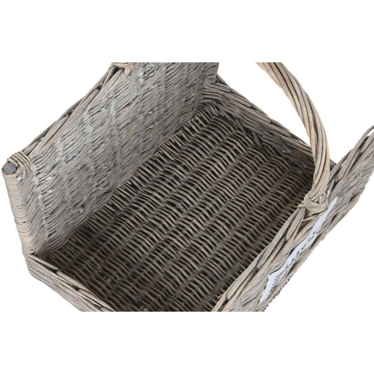 Log Stand Home ESPRIT Natural wicker 47 x 35 x 54 cm