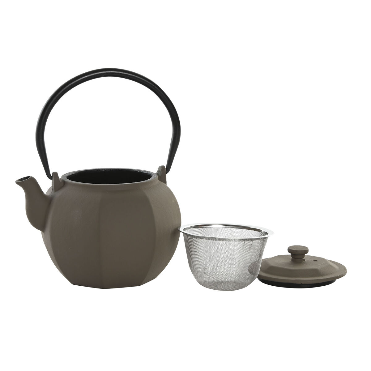 Teapot Home ESPRIT Black Beige Stainless steel Iron 780 ml (2 Units)