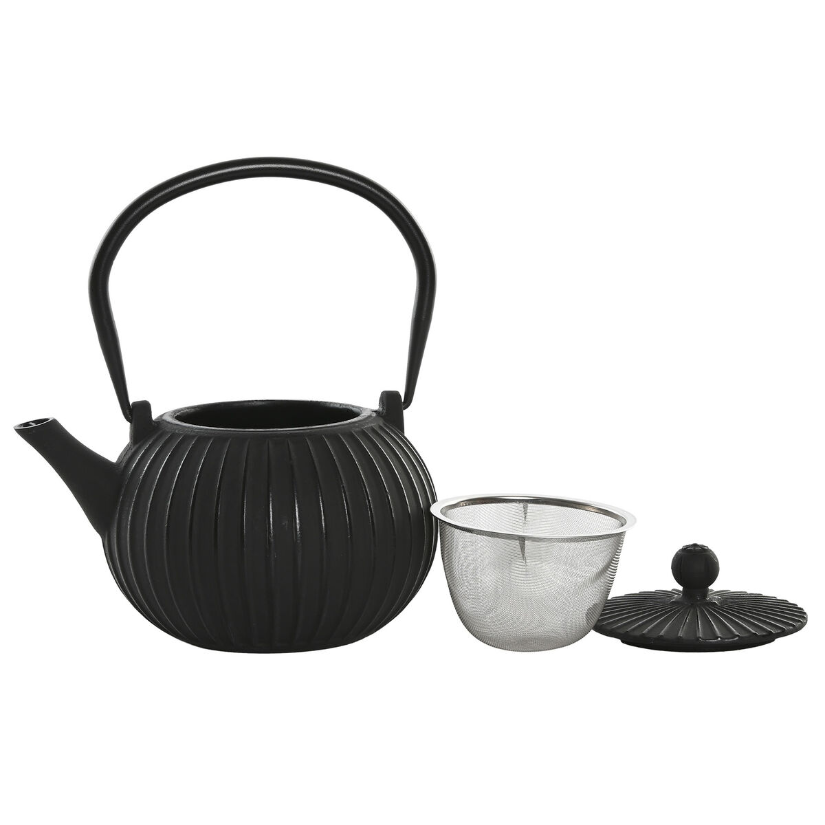 Teapot Home ESPRIT Black Beige Stainless steel Iron 1 L (2 Units)