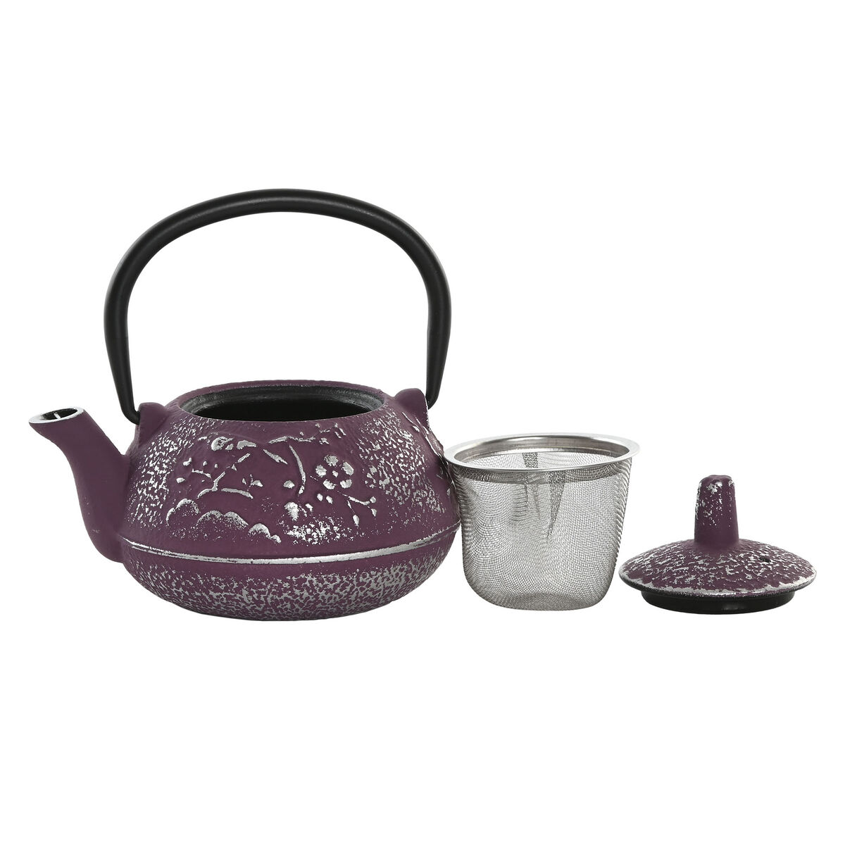Teapot Home ESPRIT Yellow Green Lilac Stainless steel Iron 300 ml (3 Units)