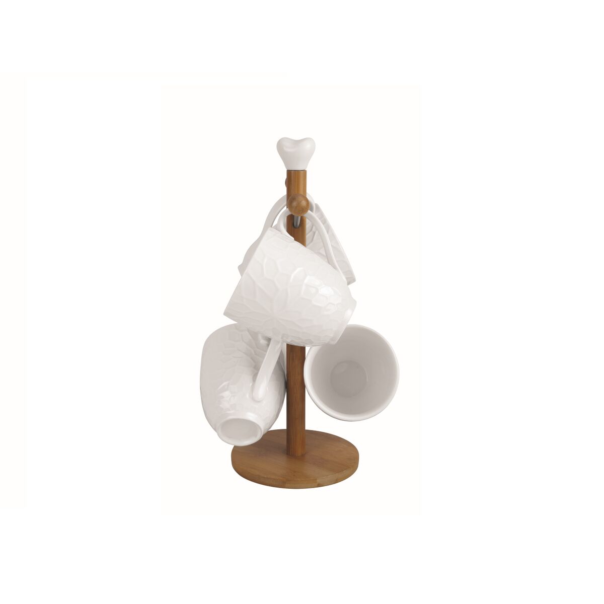 Mug Home ESPRIT White Natural With relief 350 ml