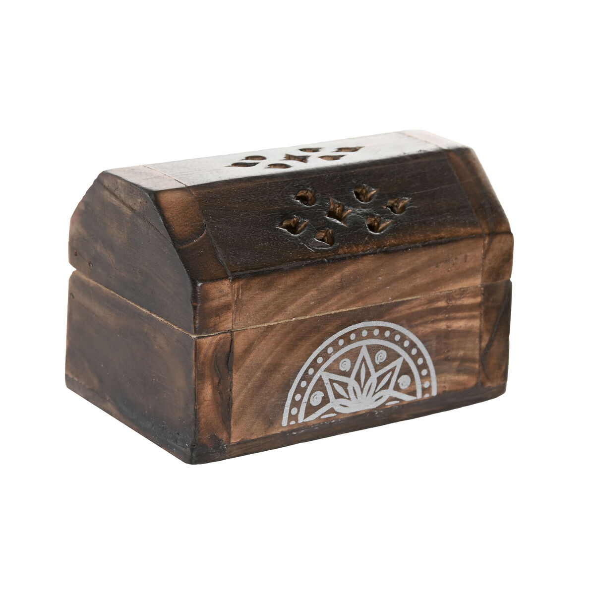 Essential oil burner Home ESPRIT Mango wood Mandala Indian Man 9,5 x 5,5 x 6 cm Incense (6 Units) (10 Units)