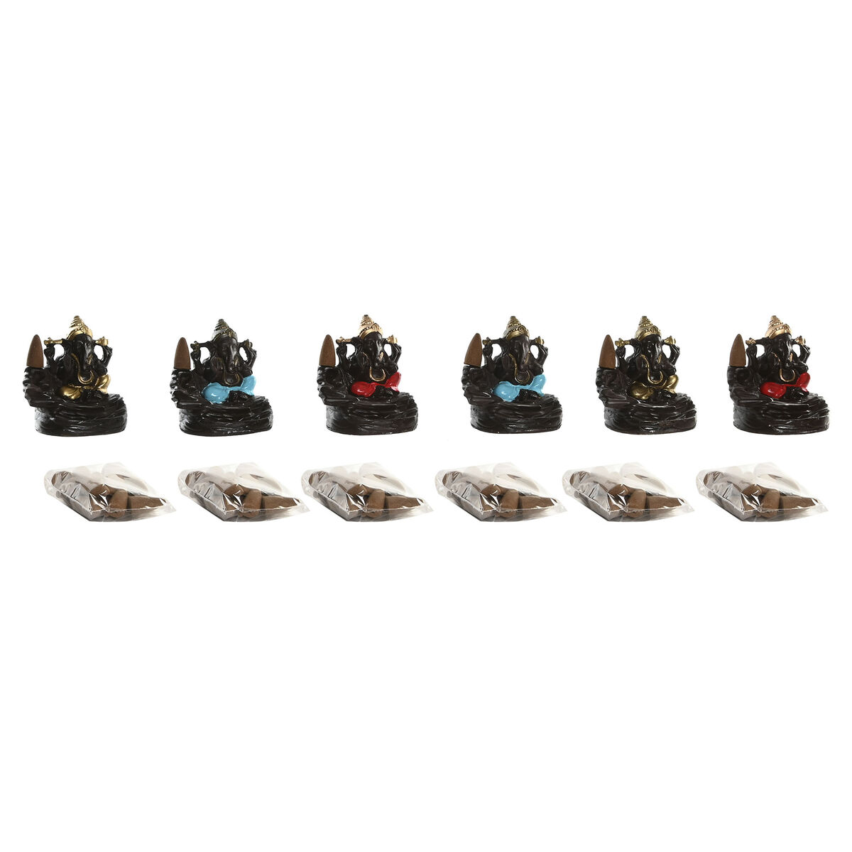 Holder Home ESPRIT Ceramic Mandala Indian Man 13 x 8 x 12,5 cm Incense (6 Units)