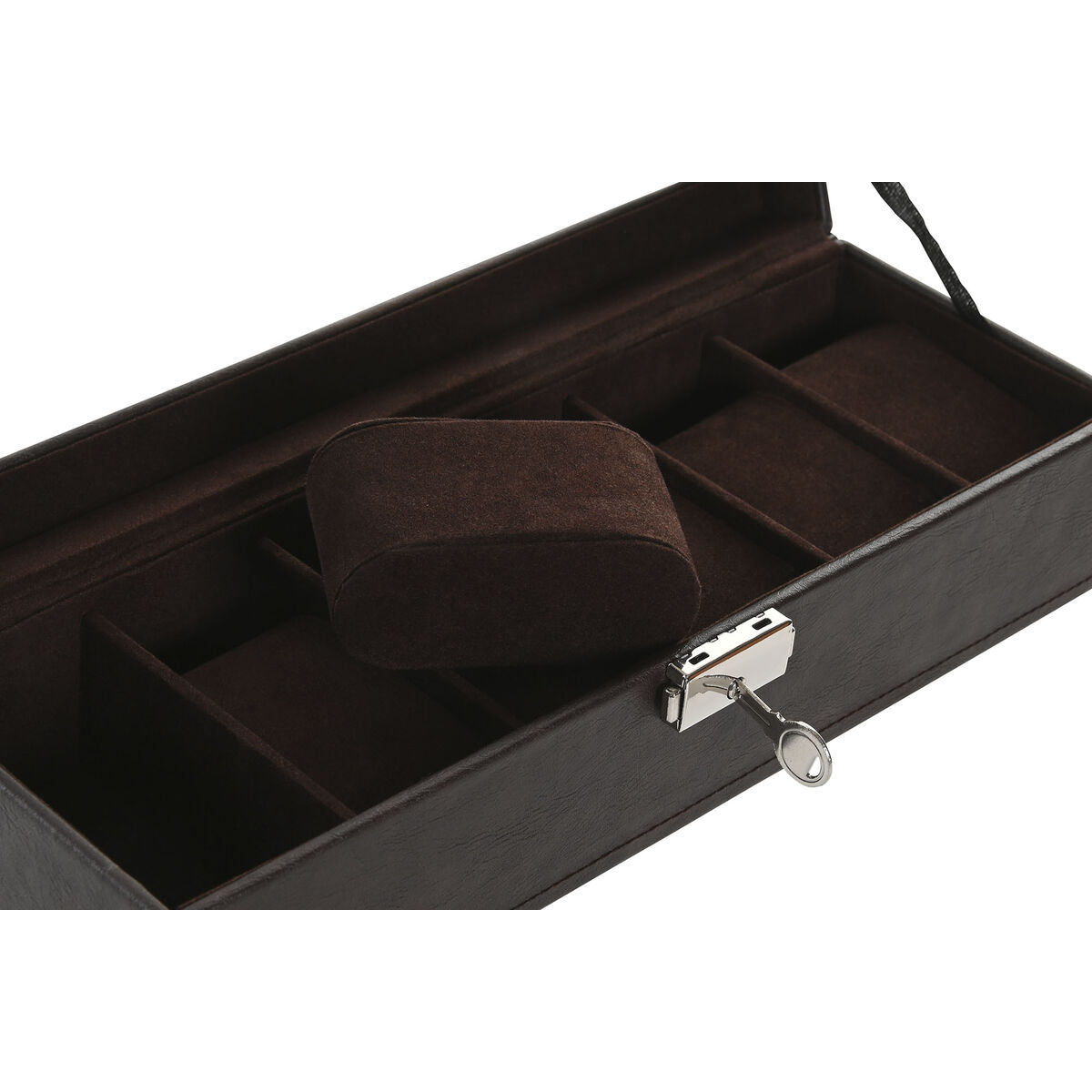 Jewelry box Home ESPRIT Beige Dark brown Polyurethane Crystal MDF Wood 30 x 10 x 8 cm