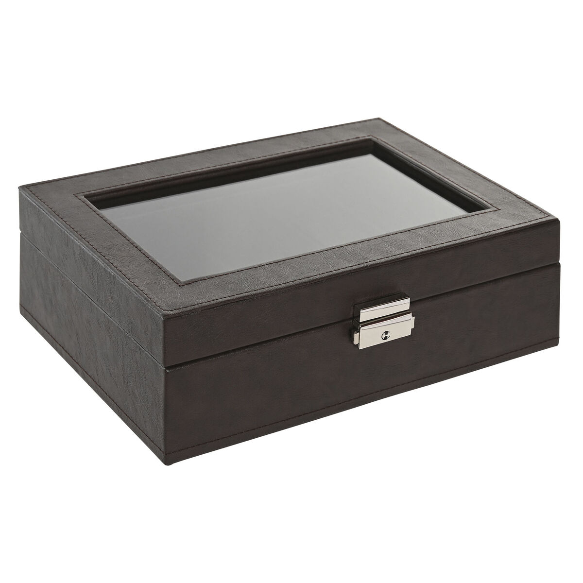 Jewelry box Home ESPRIT Brown Dark brown Polyurethane 25 x 16 x 8,5 cm