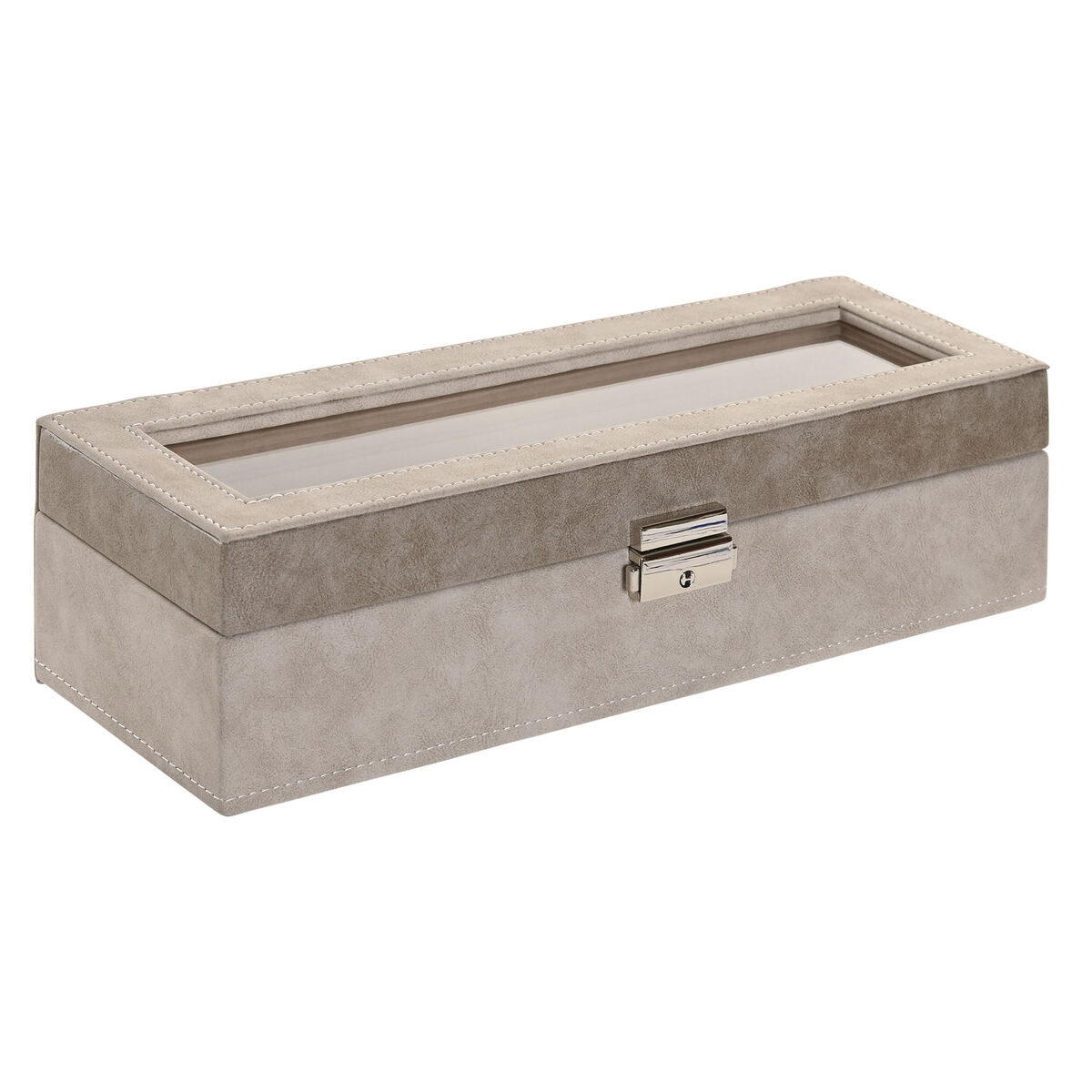 Jewelry box Home ESPRIT Grey Dark grey Polyurethane MDF Wood 30 x 10 x 8 cm