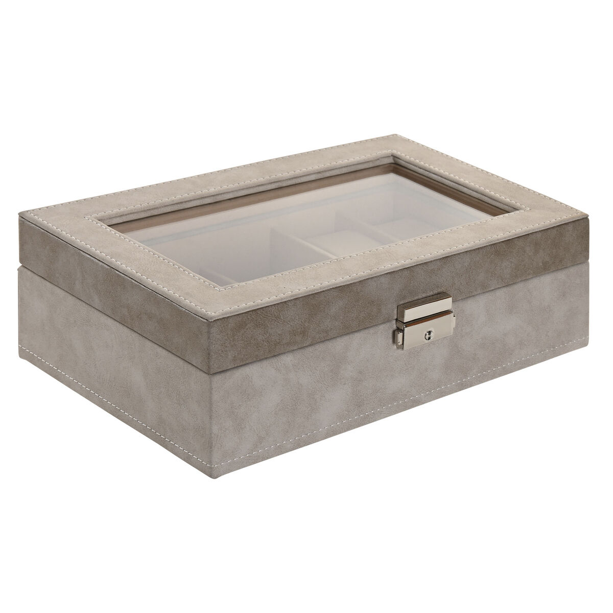 Jewelry box Home ESPRIT Brown Grey Polyurethane MDF Wood 25,00, X 16,5 X 8 CM