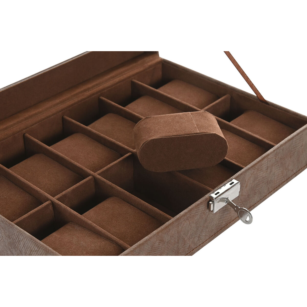 Jewelry box Home ESPRIT Brown Polyurethane Crystal MDF Wood 30 x 20 x 8 cm