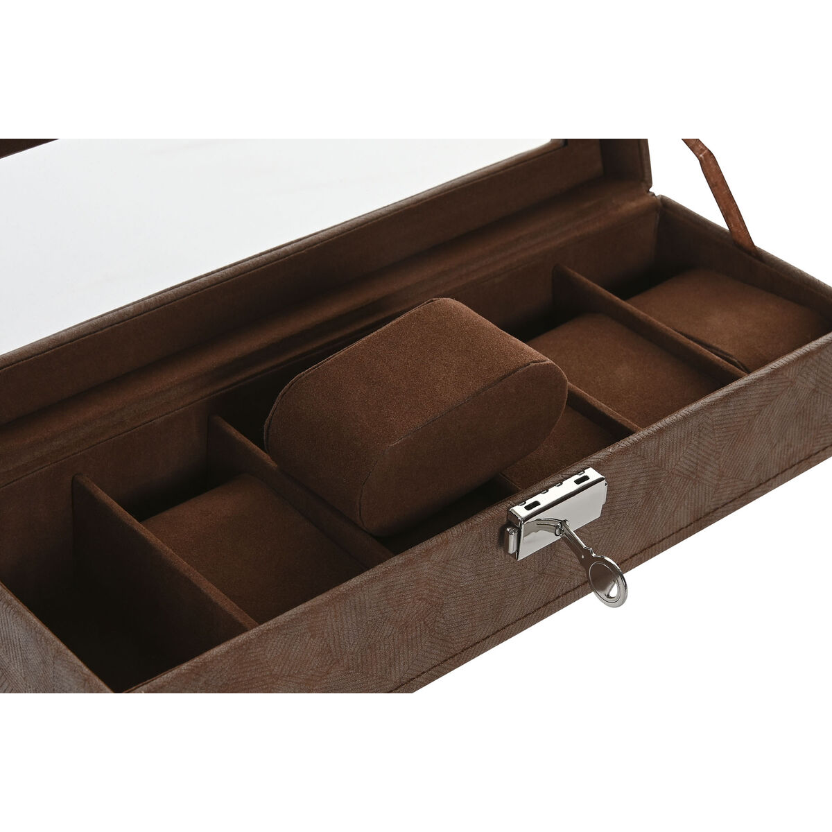 Jewelry box Home ESPRIT Brown Polyurethane Crystal MDF Wood 30 x 10 x 8 cm