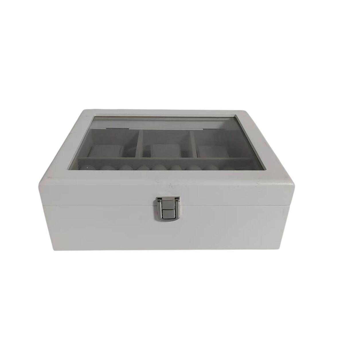 Jewelry box Home ESPRIT White Grey MDF Wood 22 X 19 X 7.5 CM
