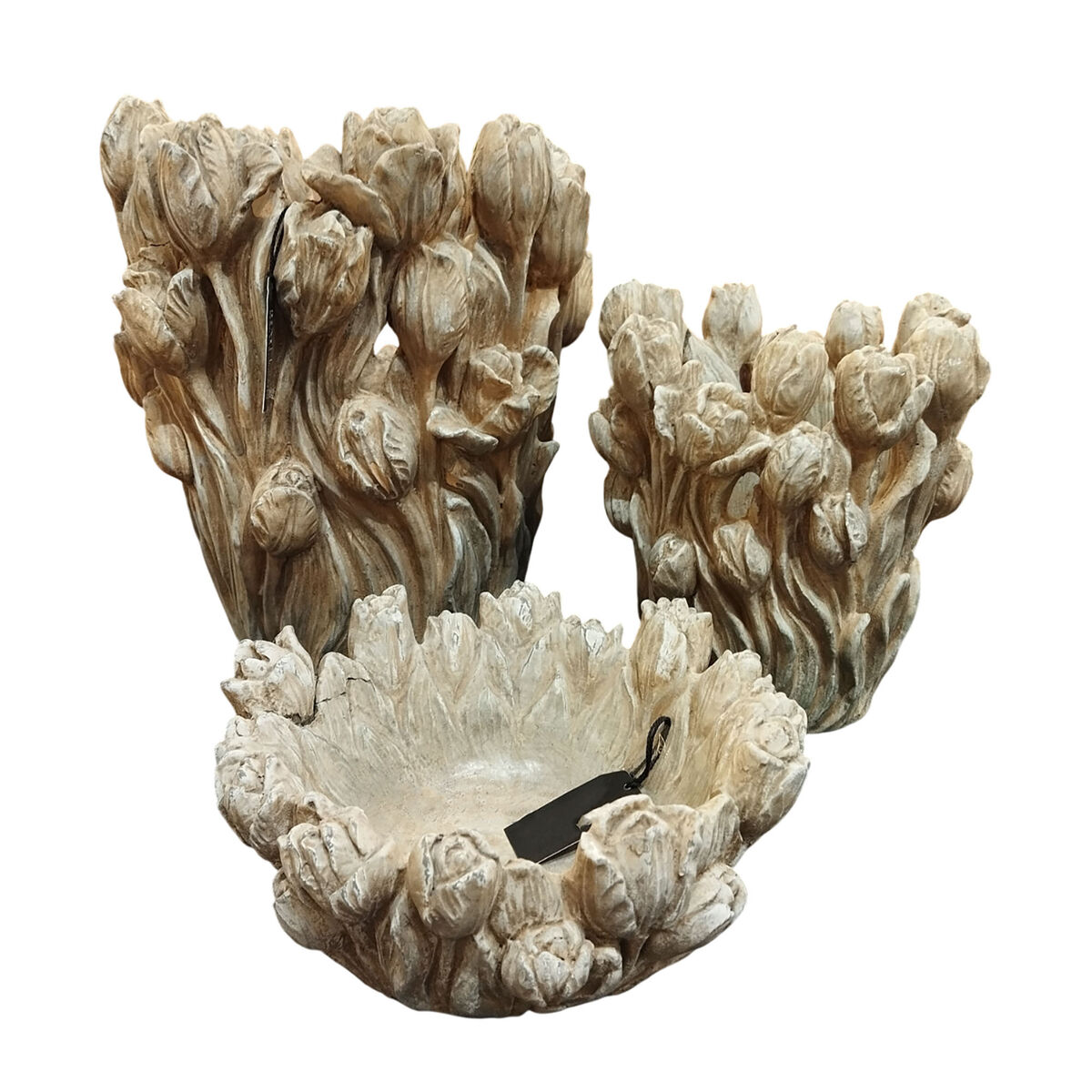 Centerpiece Home ESPRIT Grey Shabby Chic Aged finish 23 x 23 x 10 cm