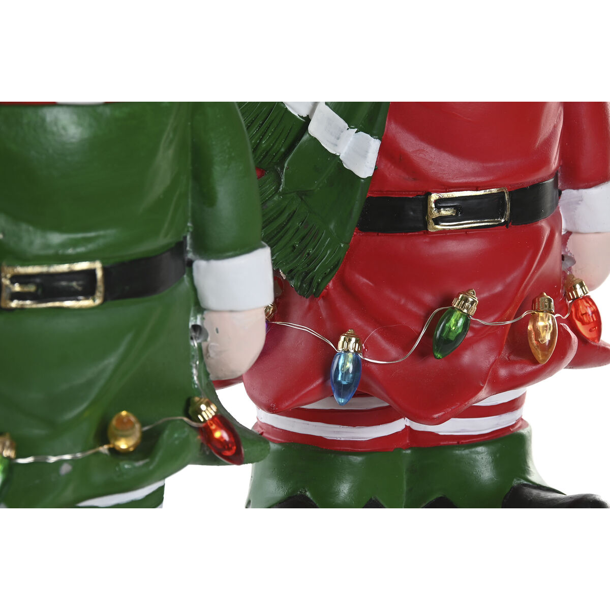 Christmas bauble Home ESPRIT Multicolour Elf 15 X 13 X 32 cm (2 Units)