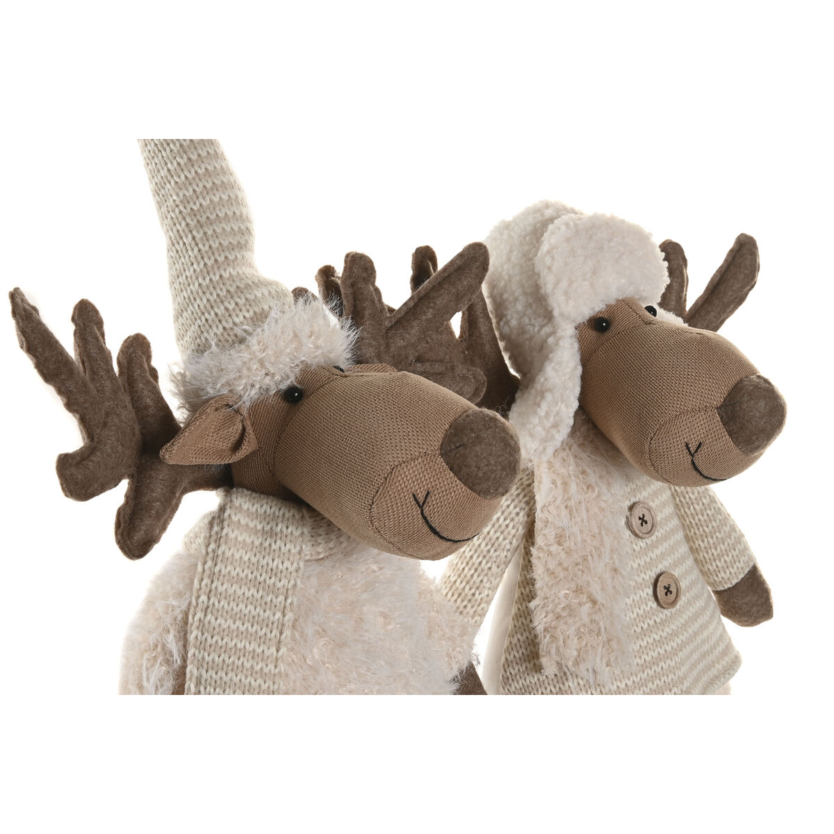 Christmas bauble Home ESPRIT White Beige 25 x 18 x 44 cm (2 Units)