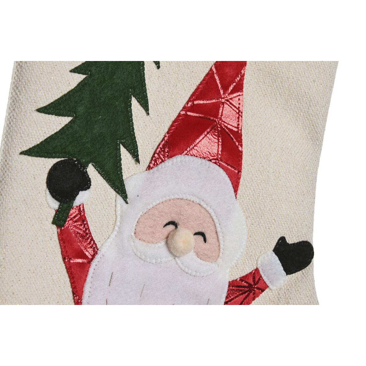 Christmas Stocking Home ESPRIT Red Cream 25 x 2 x 50 cm