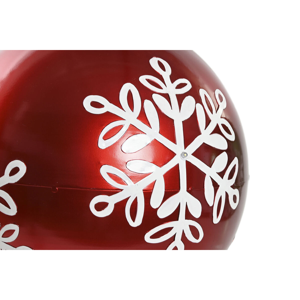 Christmas Baubles Home ESPRIT Red Green Metal LED (2 Units)