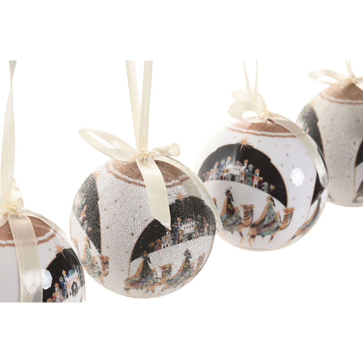 Christmas Bauble Home ESPRIT Multicolour PVC (14 Pieces)