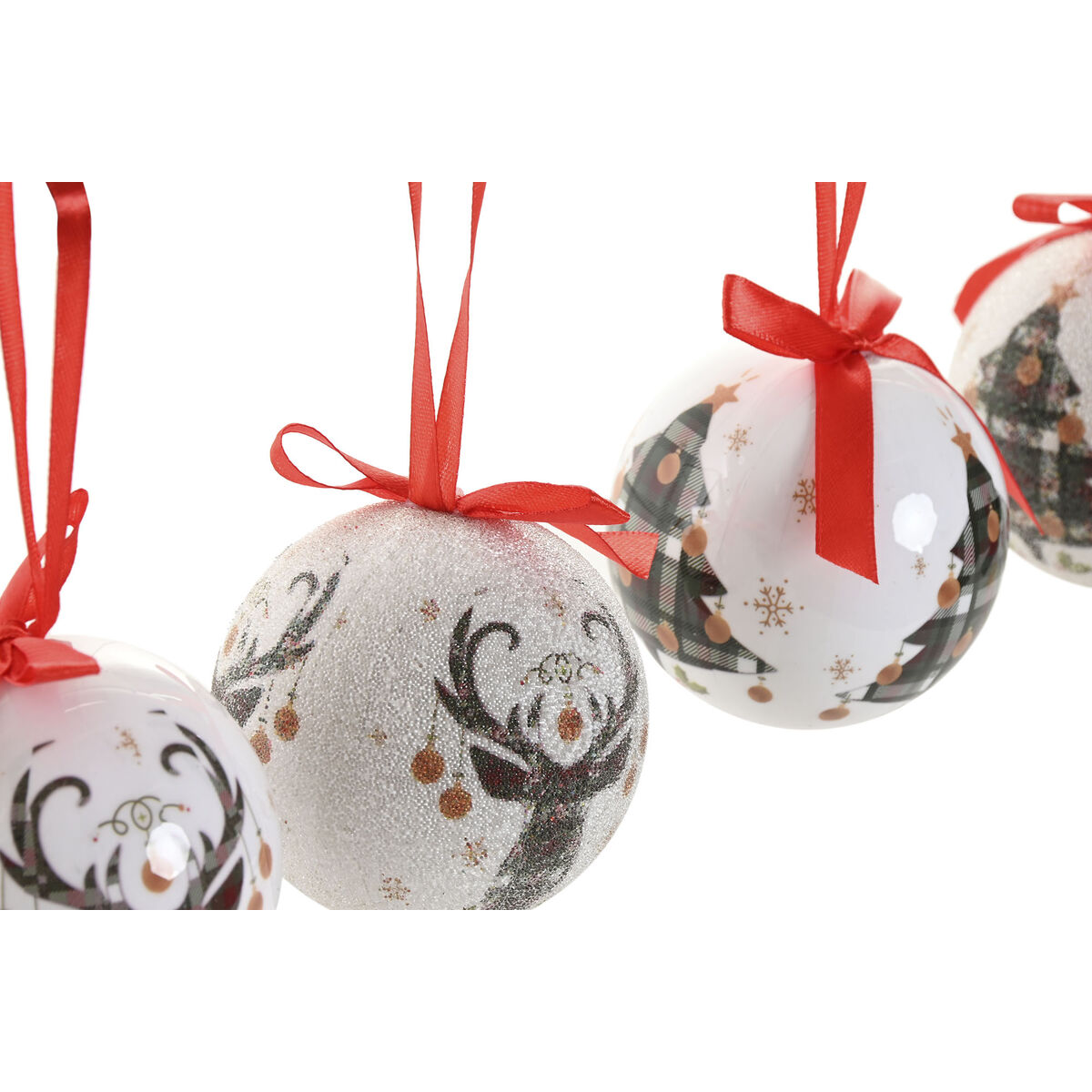 Christmas Bauble Home ESPRIT Multicolour PVC (14 Pieces)
