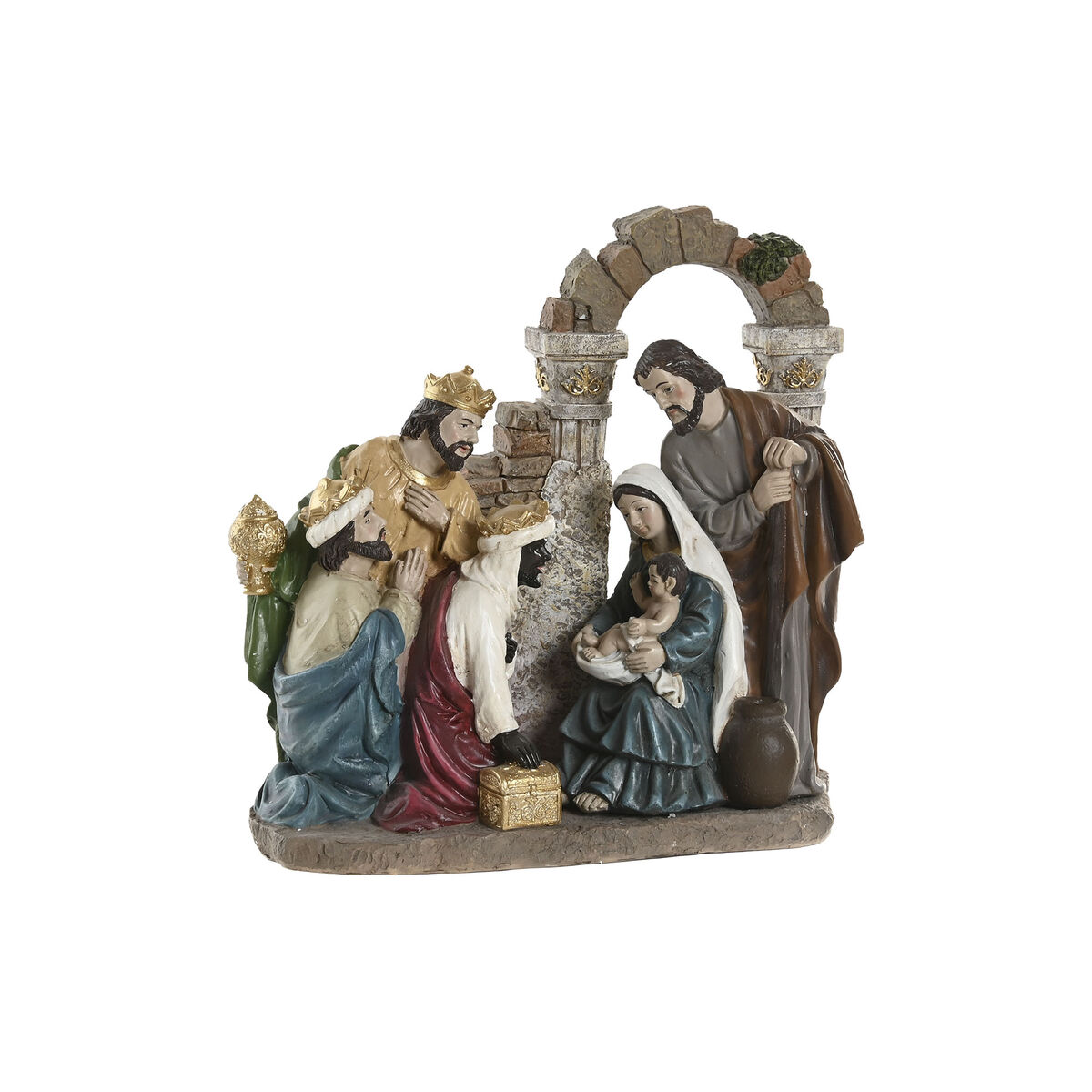 Christmas nativity set Home ESPRIT Multicolour Resin