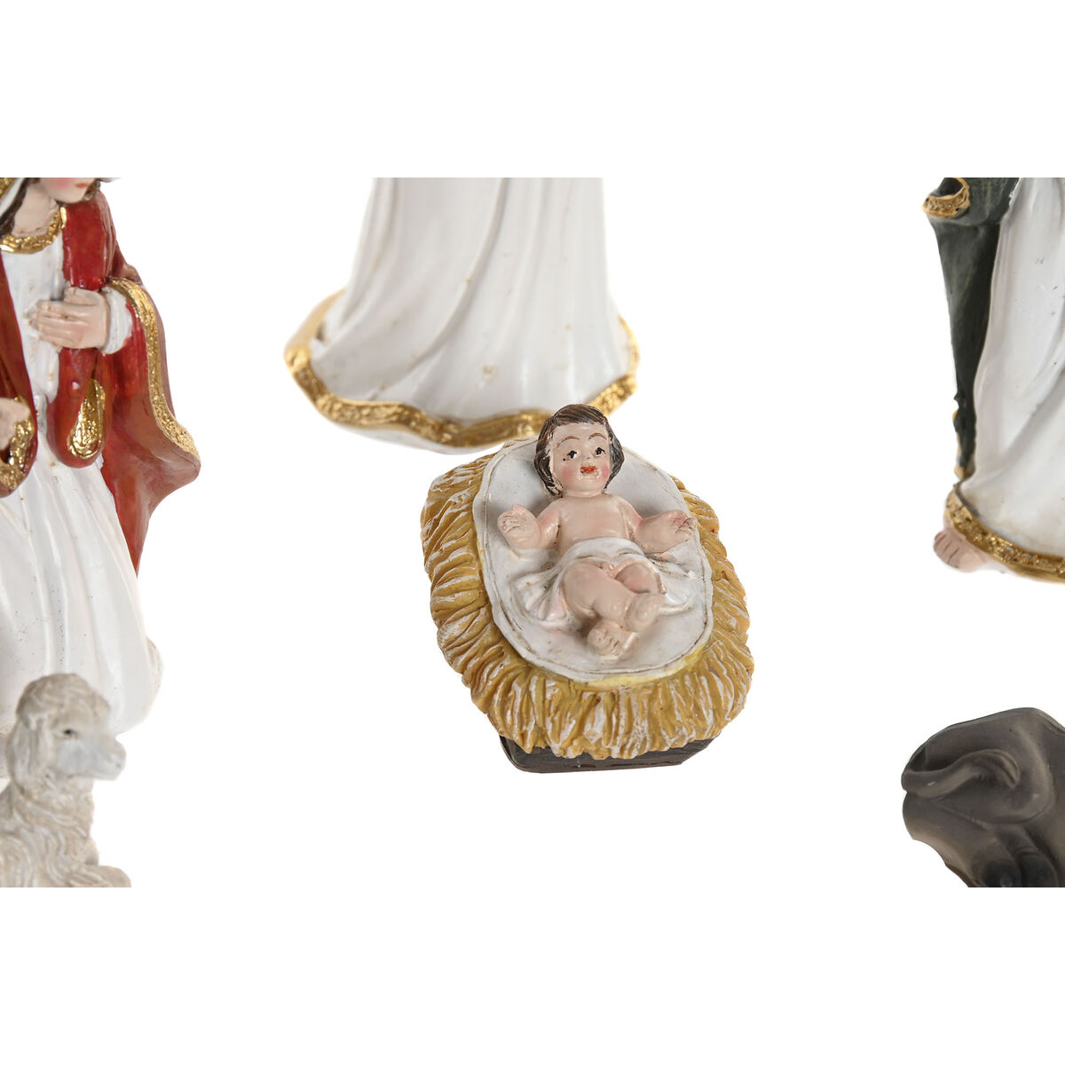 Christmas nativity set Home ESPRIT Multicolour Resin (8 Pieces)