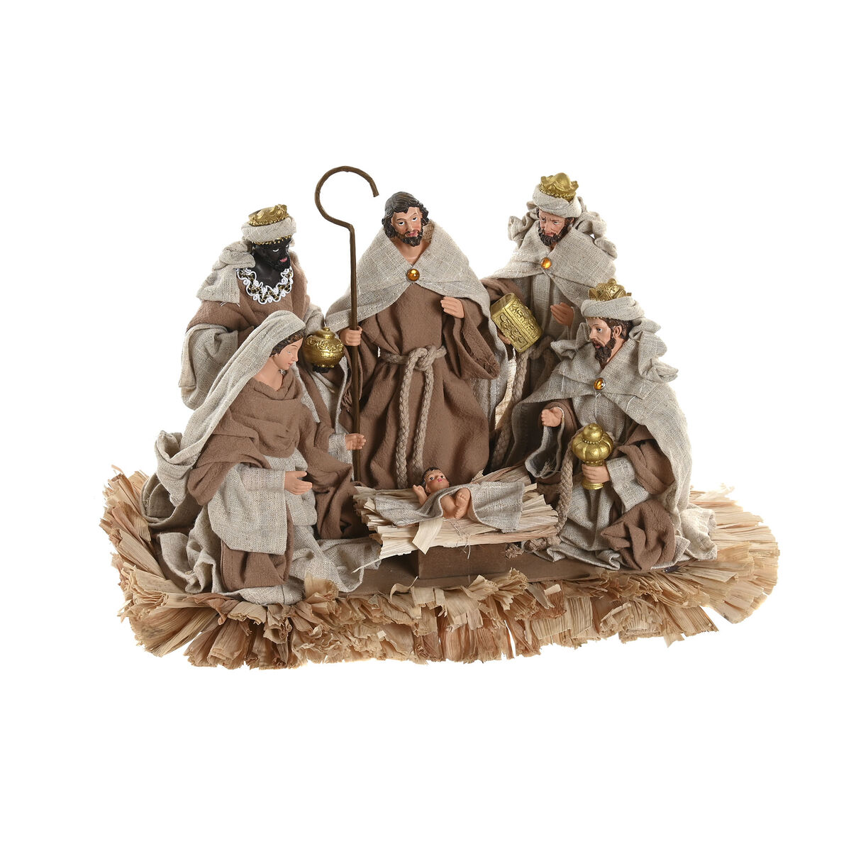 Christmas nativity set Home ESPRIT Brown Beige Resin
