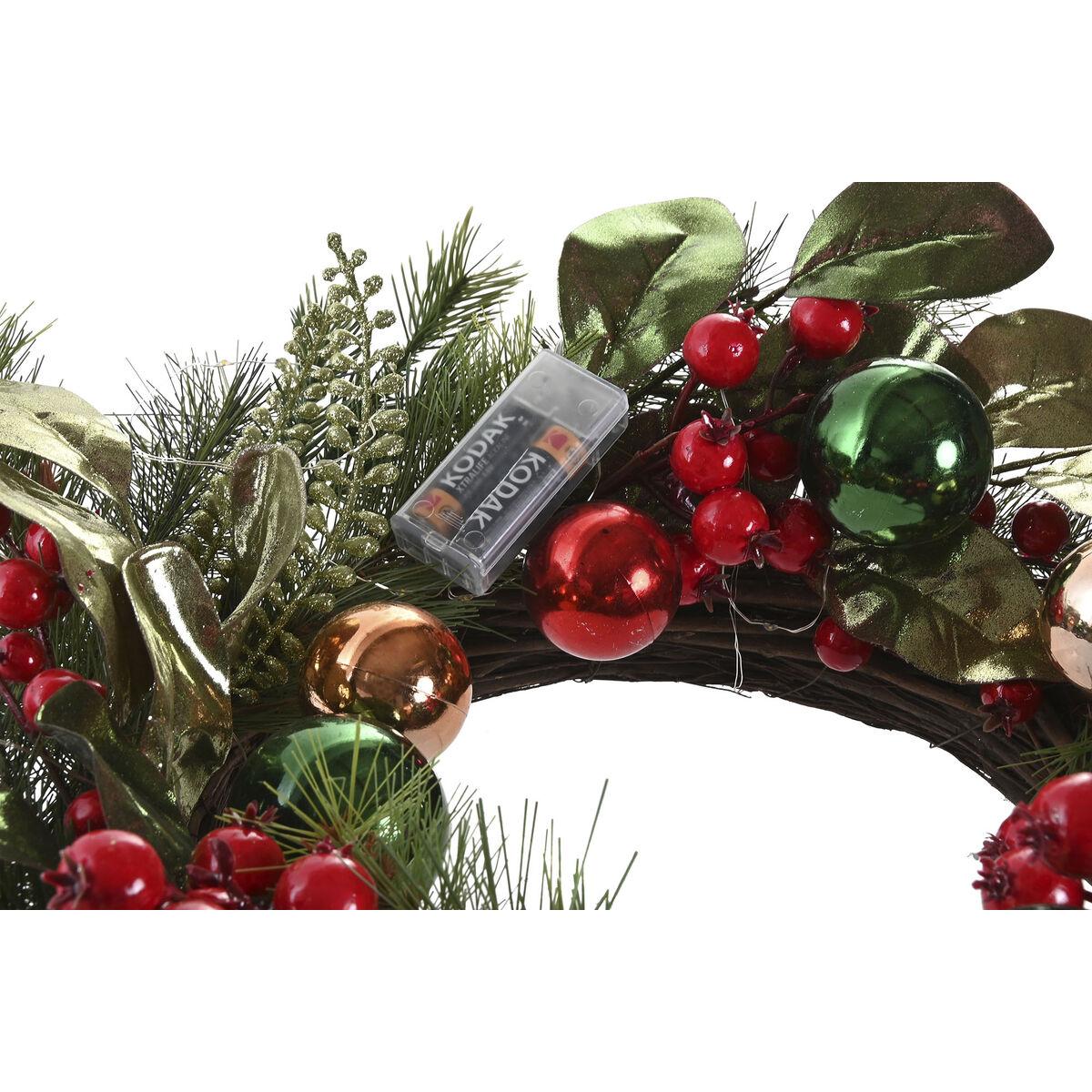 Advent wreathe Home ESPRIT Red Green PVC 50 x 15 x 50 cm