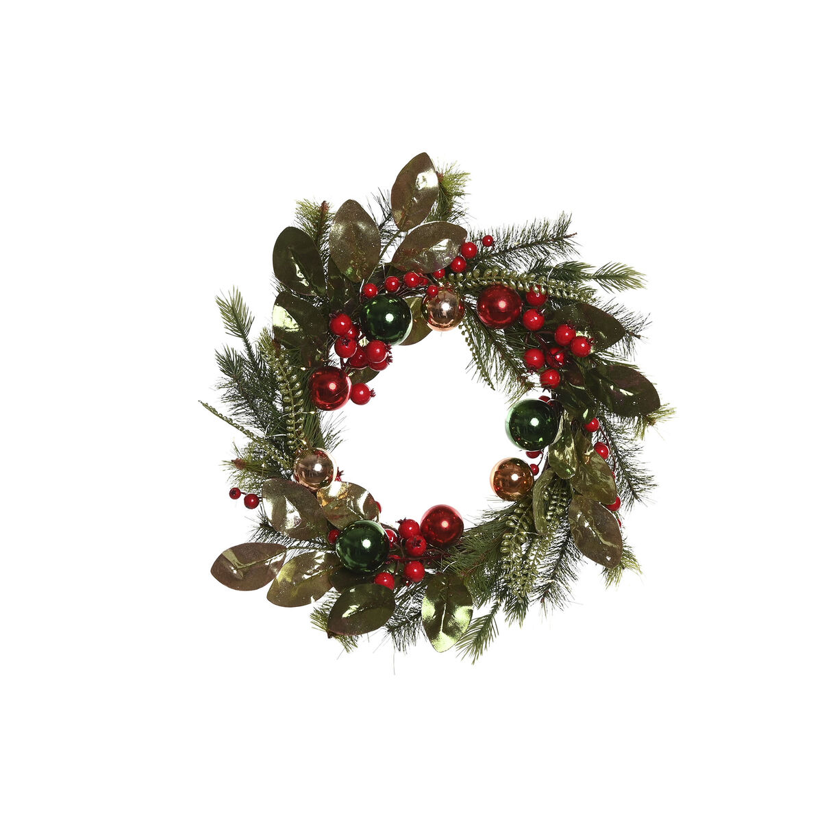 Advent wreathe Home ESPRIT Red Green PVC 50 x 15 x 50 cm